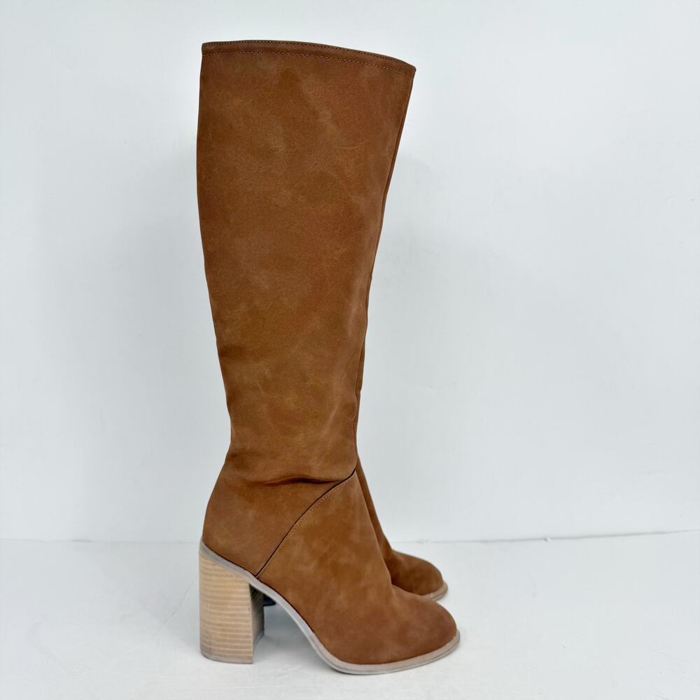 Oasis Society Womens Shiloh Knee High Boots US 6 Brown Suede EUC